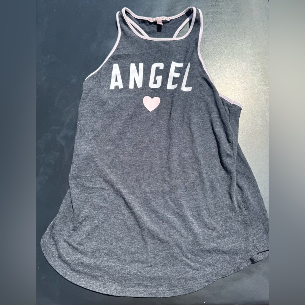 Victoria's Secret Gray and White Tank Top